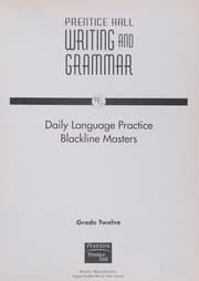 Tapa de WRIRING AND GRAMMAR DAILY LANGUAGE PRACTICE 2008 GR12