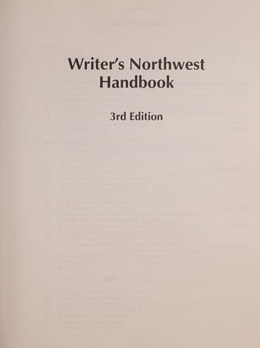 Tapa de Writer's Northwest Handbook