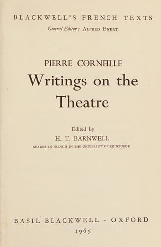 Tapa de Writings on the Theatre