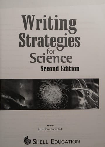 Tapa de Writing Strategies for Science