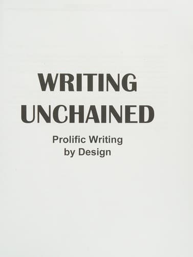 Tapa de Writing Unchained