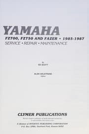 Tapa de Yamaha FZ700, FZ750 and Fazer, 1985-1987 service, repair, maintenance