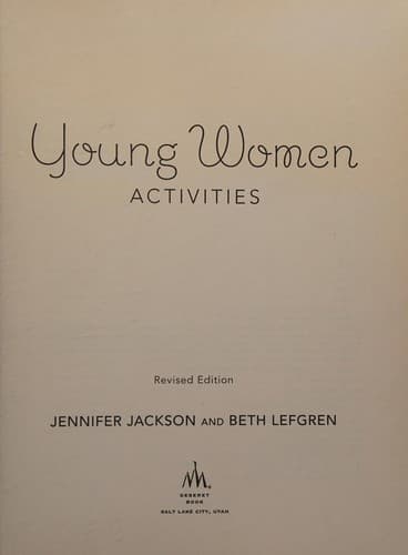 Tapa de Young Women Activities