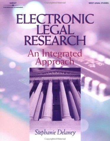Tapa de ELECTRONIC LEGAL RESEARCH