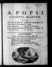 Tapa de A. Popii excerpta quaedam