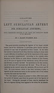 Tapa de Ligature of the left subclavian artery for subclavian aneurism