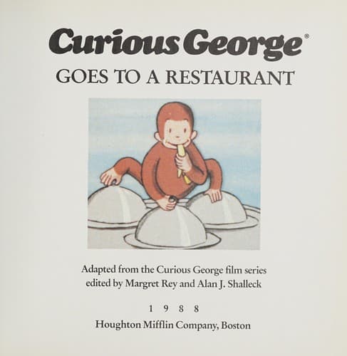 Tapa de Curious George goes to a restaurant