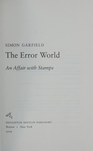 Tapa de The error world