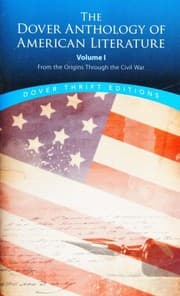 Tapa de Dover Anthology of American Literature, Volume I -- From the origins through the Civil War