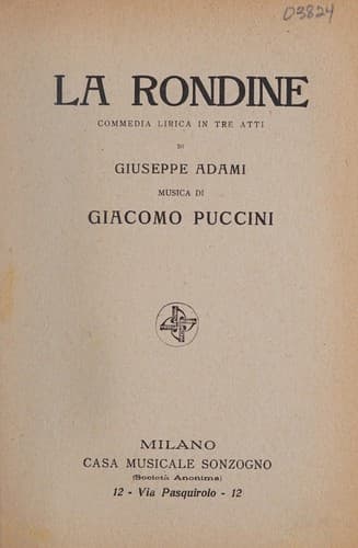 Tapa de La rondine