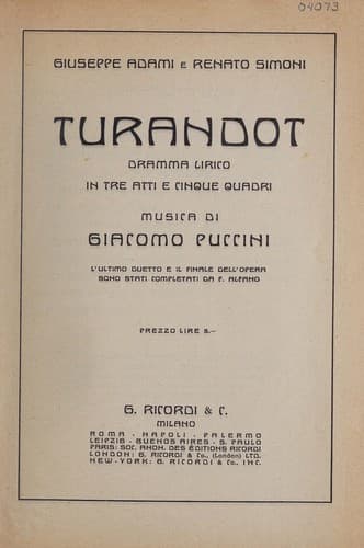 Tapa de Turandot