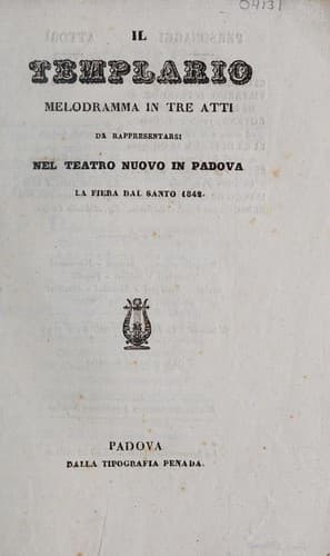 Tapa de Il templario