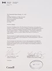 Tapa de Government response to the ninth report of the Standing Committee on Public Accounts