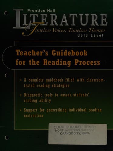 Tapa de Teacher’s Guidebook for the Reading Process