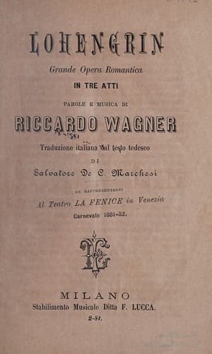 Tapa de Lohengrin