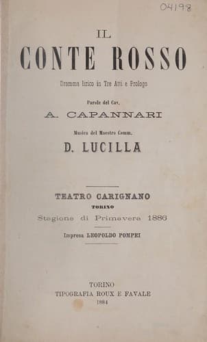 Tapa de Il Conte Rosso