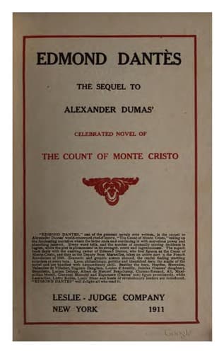 Tapa de Edmond Dantès