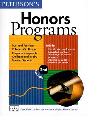 Tapa de Peterson's honors programs