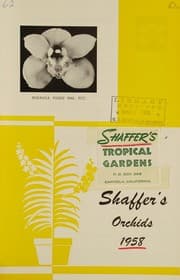 Tapa de Shaffer's orchids 1958