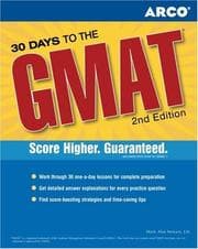 Tapa de 30 Days to the GMAT CAT