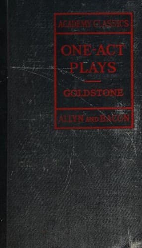 Tapa de One-act plays