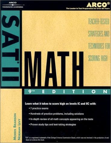 Tapa de SAT II Math 2002 (Sat II Math, 9th ed)