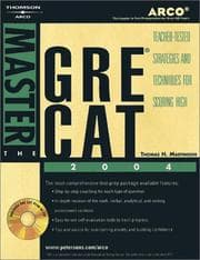 Tapa de Master the GRE CAT, 2004/e w/CDROM (Master the Gre)