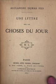 Tapa de Une lettre sur les choses du jour