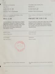 Tapa de Minutes of proceedings and evidence of the Legislative Committee on Bill C-10 an act relating to the forgiveness of debts ... Government of Canada ... countries in Sub-Saharan Africa