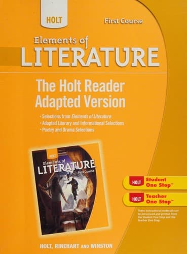 Tapa de The Holt reader adapted version
