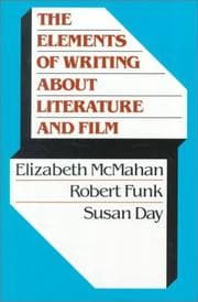 Tapa de The elements of writing about literature and film