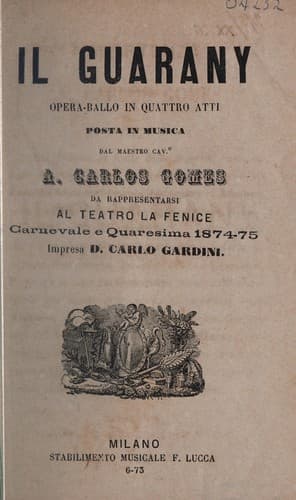 Tapa de Il Guarany