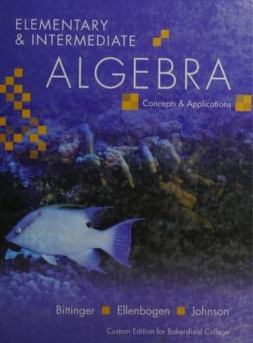 Tapa de Elementary & Intermediate Algebra