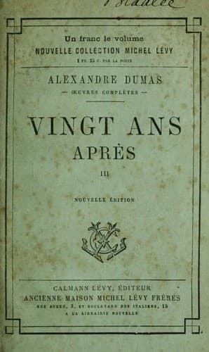 Tapa de Vingt ans après
