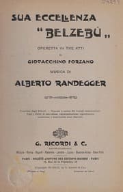 Tapa de Sua eccellenza "Belzeb©£"