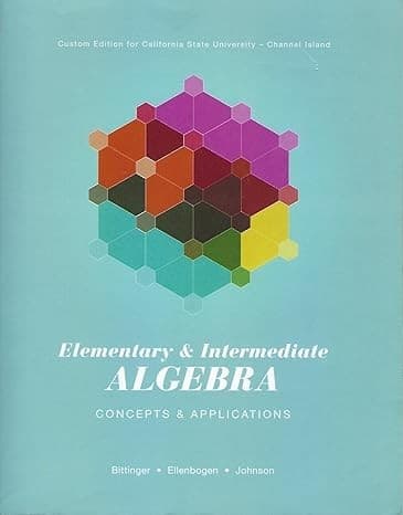 Tapa de Elementary & Intermediate Algebra, Concepts & Applications