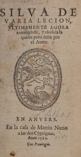 Tapa de Silua de varia lecion