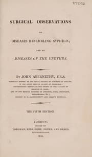 Tapa de Surgical observations on diseases resembling syphilis