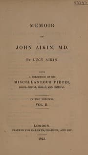 Tapa de Memoir of John Aikin