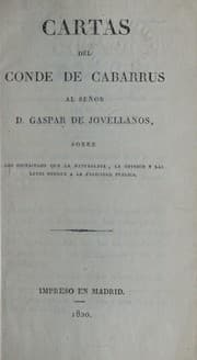 Tapa de Cartas del conde de Cabarrús al señor D. Gaspar de Jovellanos