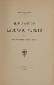 Tapa de Il più antico laudario veneto