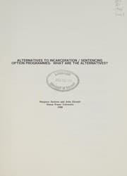 Tapa de Alternatives to incarceration/sentencing option programmes