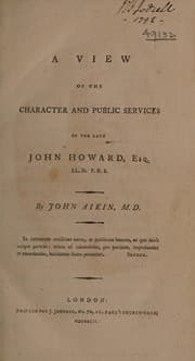 Tapa de A view of the character and public services of the late John Howard ...