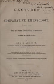Tapa de Twelve lectures on comparative embryology