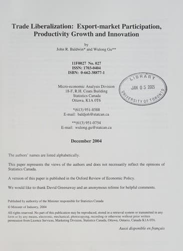 Tapa de Trade liberalization