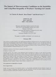 Tapa de The impact of macroeconomic conditions on the instability and long-run inequality of workers' earnings in Canada