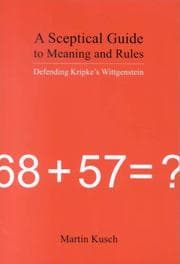 Tapa de A Sceptical Guide to Meaning and Rules