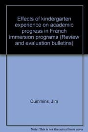 Tapa de Effects of kindergarten experience on academic progress in French immersion programs