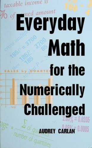 Tapa de Everyday math for the numerically challenged