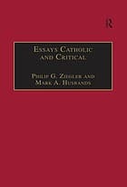Tapa de Essays Catholic and Critical